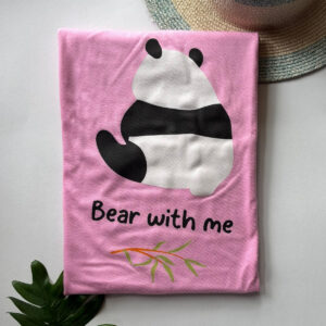Crew Neck Printed Tee - Blush Pink