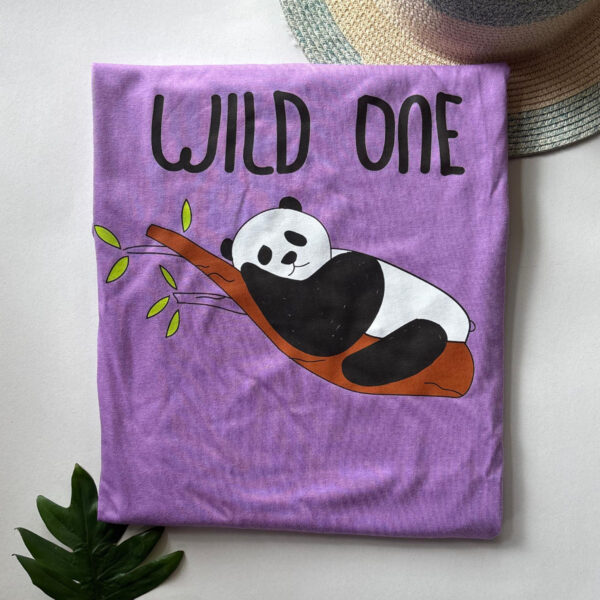 Crew Neck Printed Tee - Pastel Purple